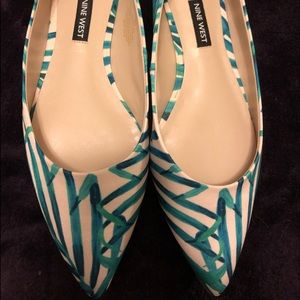 Green leaf Nine West flats